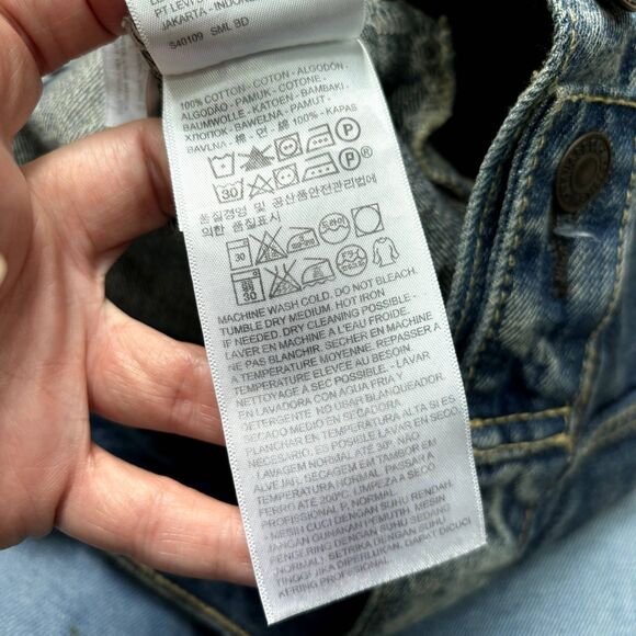 Levi's Urban Outfitters Danica Jean Jacket Mens Medium Blue Denim Trucker Casual - Picture 11 of 12